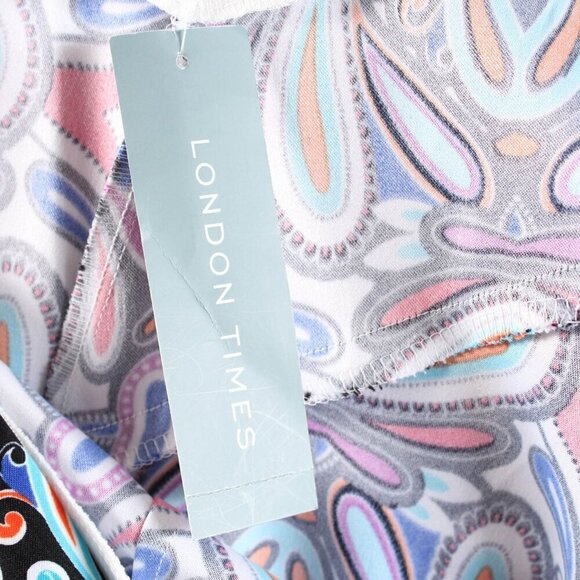 London Times Paisley Print Sheath Sundress - NWT - Size 12 - Picture 7 of 8